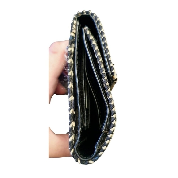 Lauren Ralph Fold Wallet Houndstooth Leather Signature Logo Classic Women Access - Picture 5 of 11